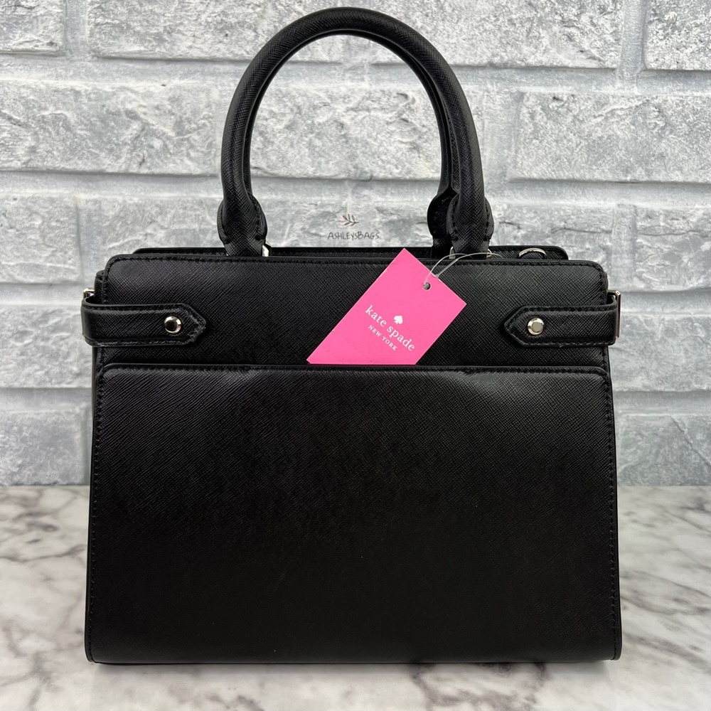 Kate Spade Staci Medium Satchel Crossbody In Black - Picture 4 of 9